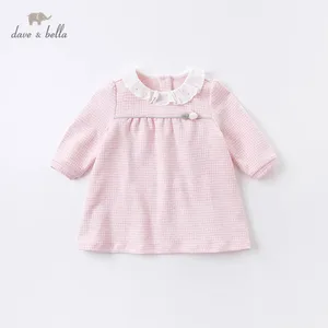 Платье детское в клетку, DB14843, для девочек, на осень