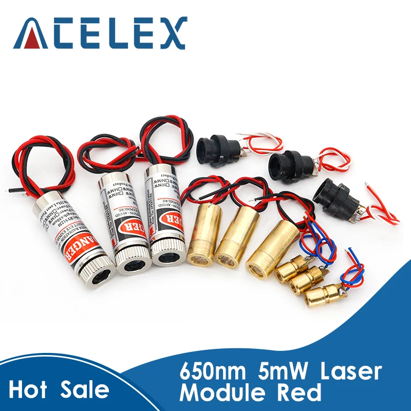 Лазерный модуль с красной точкой/линией/перекрестной линзой 650 нм 5 мВт
