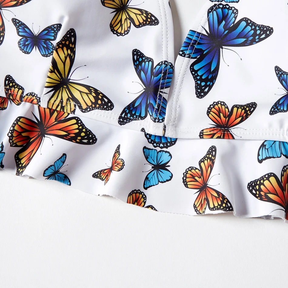 New Summer Butterfly Print Family Matching Swimsuits Family Look ...