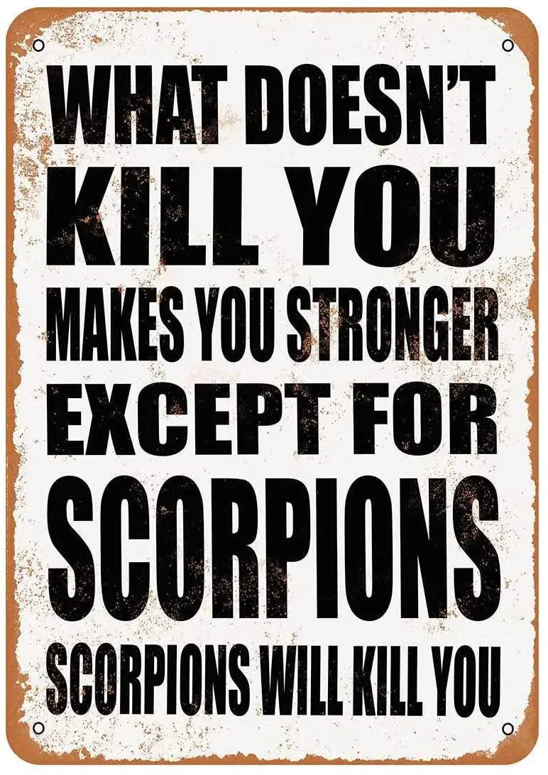 

Diuangfoong Scorpions Will Kill You. Vintage Look Metal Sign 12"×8"