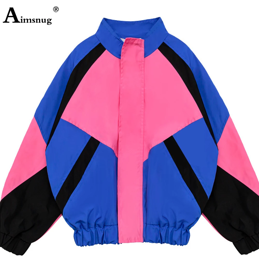 

Children Autumn Jacket Girls Fashion Zipper Pocket Jackets Kids Clothing 2021 Patchwork Top Streetwear Long Sleeve Outerwear