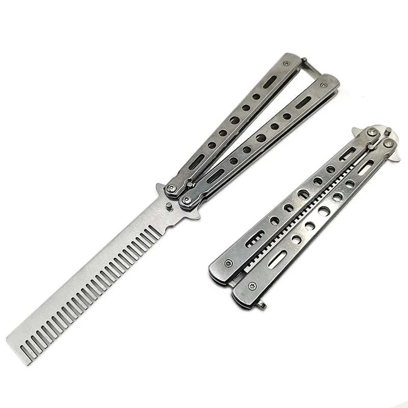 

Folding Knife Butterfly Knife Stainless Steel Multifunction Tools Portable Comb Practice Knife Swing