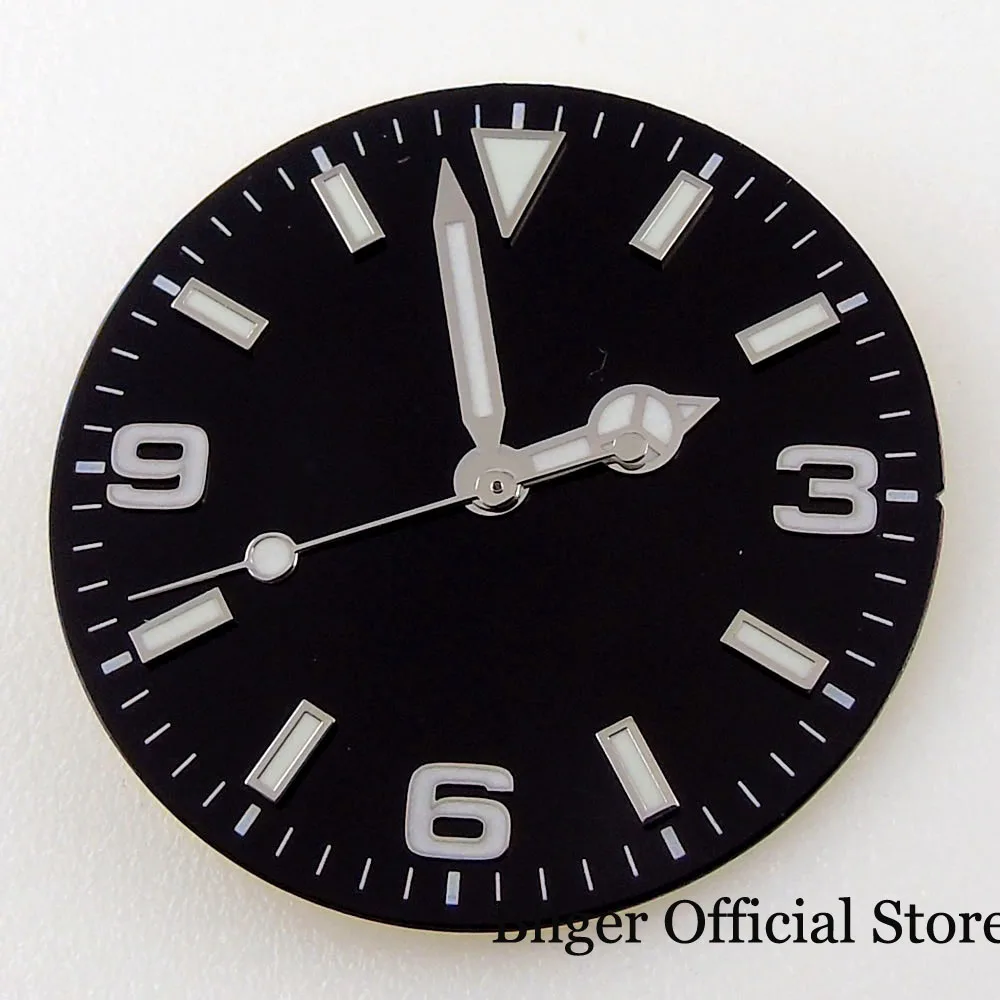 

Black Nologo 29mm Automatic Men Watch Dial fit NH35A miyota 8215 821A mingzhu 2813 Luminous Hand Set