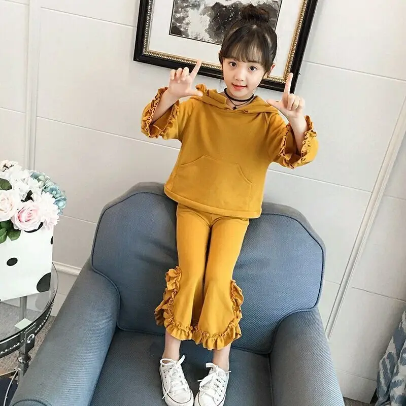 Весенне-осенний комплект одежды принцессы для маленьких девочек модные