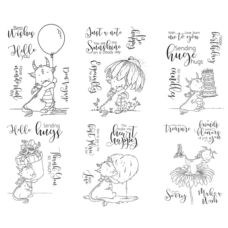 

4x6inch "From Me To You" Words Transparent Silicone Clear Stamp For Scrapbooking DIY Craft Decoration Soft Stamp Photo Albu