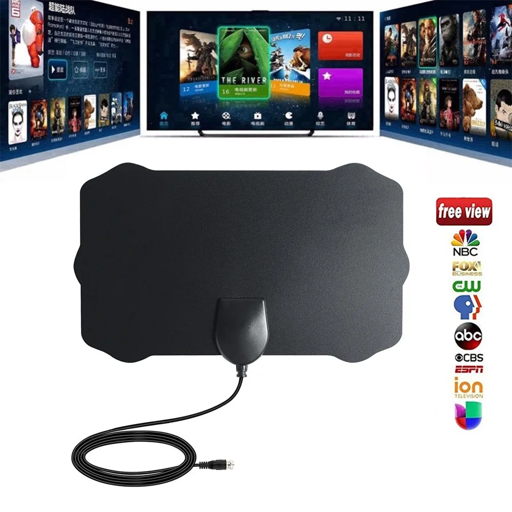 CARPRIE 4K 25DB с высоким коэффициентом усиления HD ТВ-блок DTV цифровая ТВ-антенна EU Plug 50 Miles усилитель активная Внутренняя антенна HD плоский дизайн