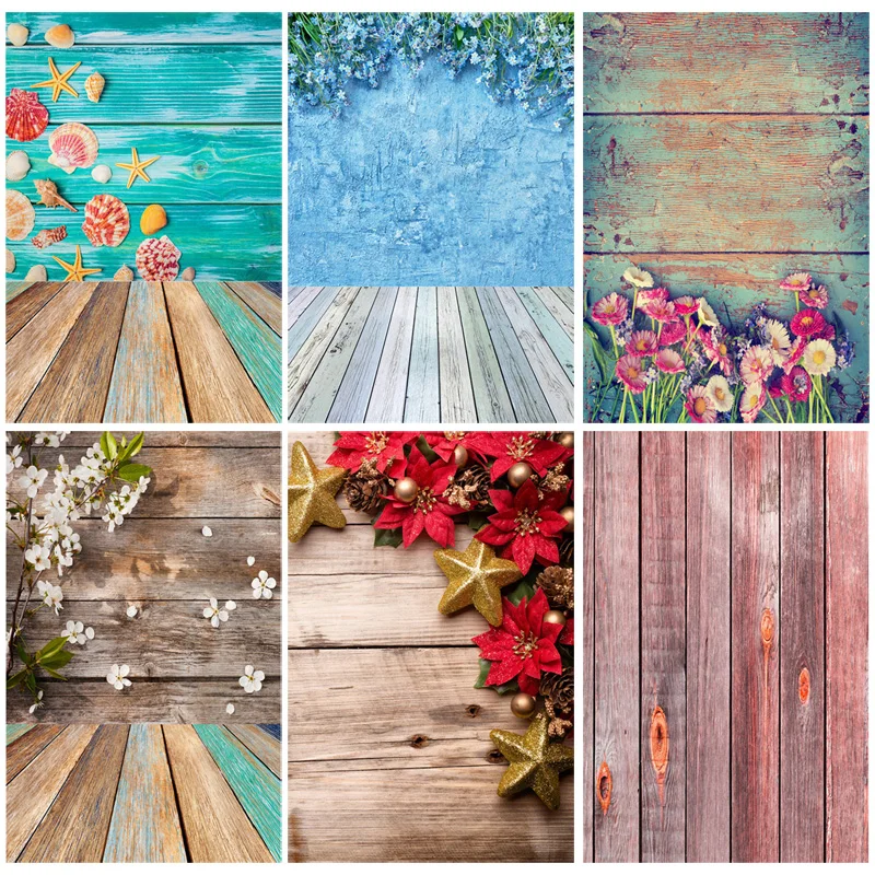 

SHUOZHIKE Art Fabric Photography Backdrops Prop Wooden Planks Theme Photography Background 191106BC-01
