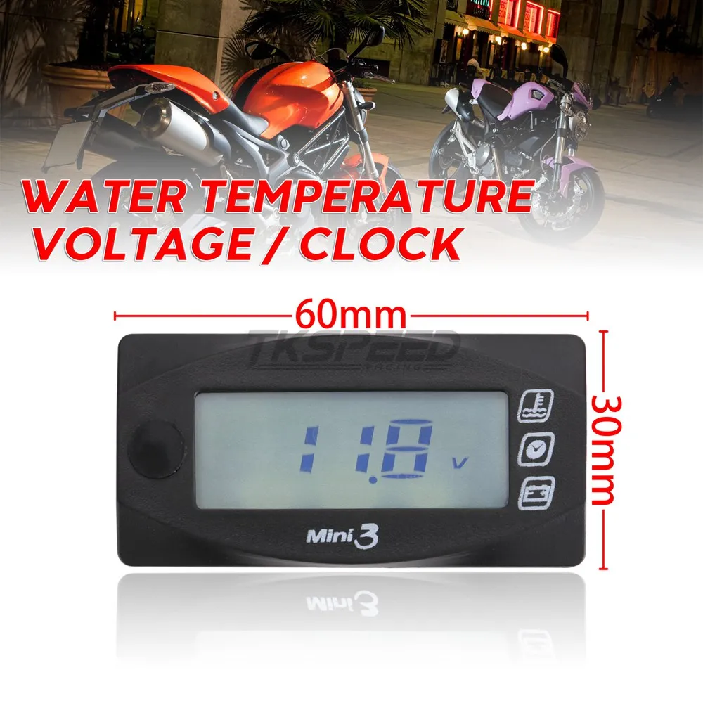 Универсальный мотоциклетный Многофункциональный измерительный прибор мини 3