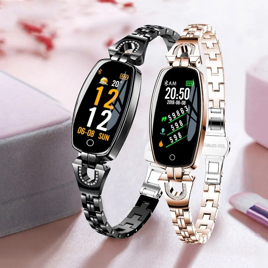 

Модные женские Смарт-часы с OLED-экраном 0,96 дюйма, пульсометром, тонометром, шагомером, фитнес-трекером, водонепроницаемые Смарт-часы