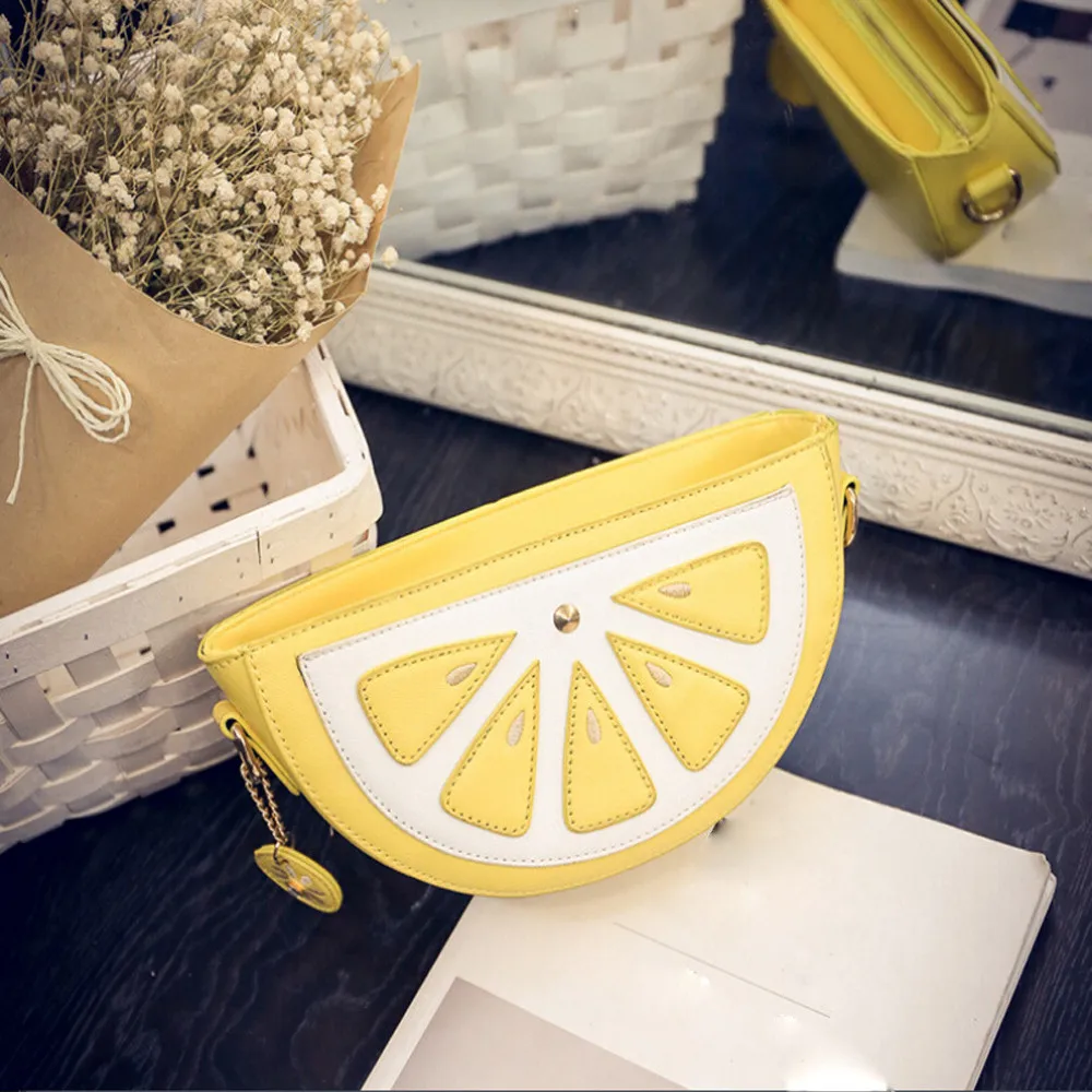 

Sweet Summer Bag Women Cute Fruit Packet Chain Shoulder Orange Watermelon Bag