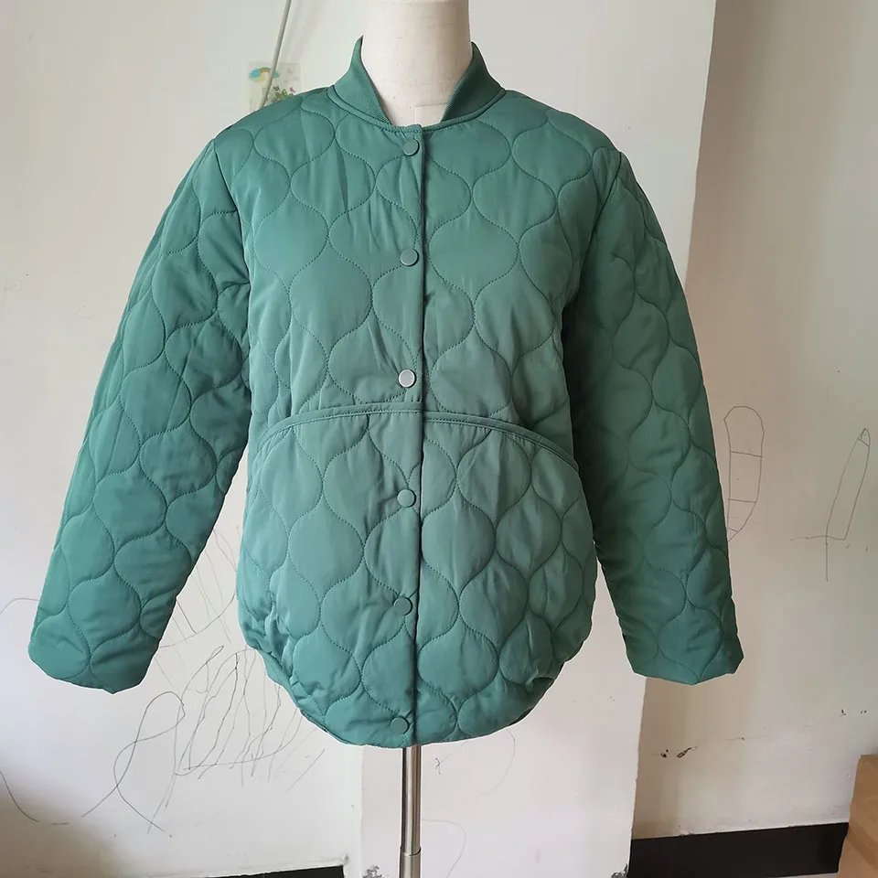 

2020 Winter Coat Women Loose Solid Color Woman Parkas Full Sleeve anti-static Short Female Jacket Plus Size