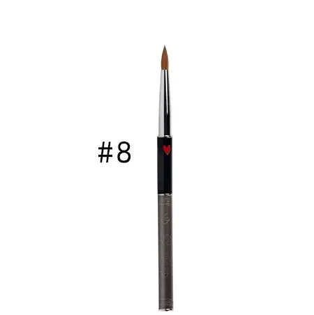 size 8 BQAN 1 шт.#8#10#12#14#16#18#20 колинский Соболь акрил#10 кисть для дизайна ногтей УФ-гель Кисть-ручка для резьбы жидкий порошок DIY Рисунок ногтей - Color: size 8
