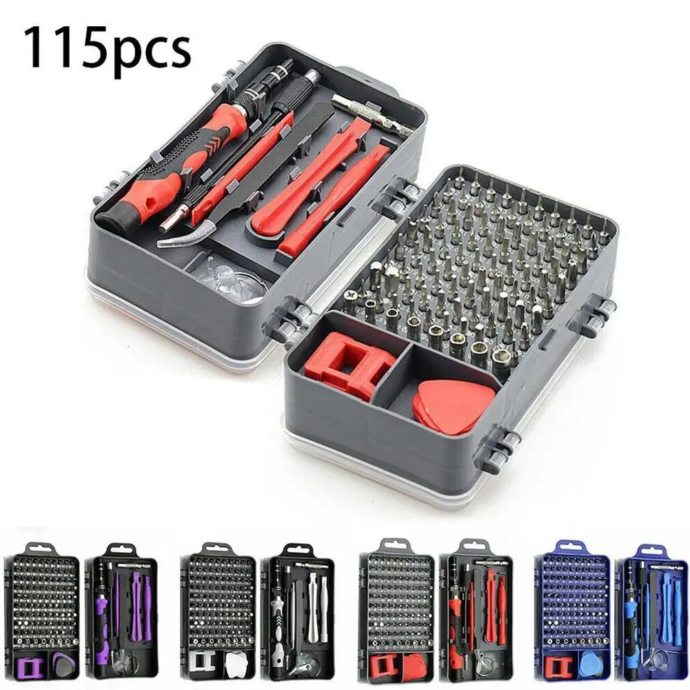 

115 In1 Screwdriver Set Mulit Precision Magnetic Screwdriver Phone PC Kit Storage Watch Case Tool Kit Repair With W5V2