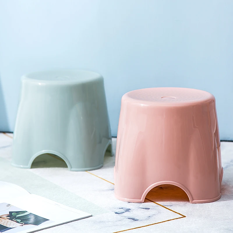 

thickened plastic low stool, living room shoes changing stool, creative household children's tea table small stool