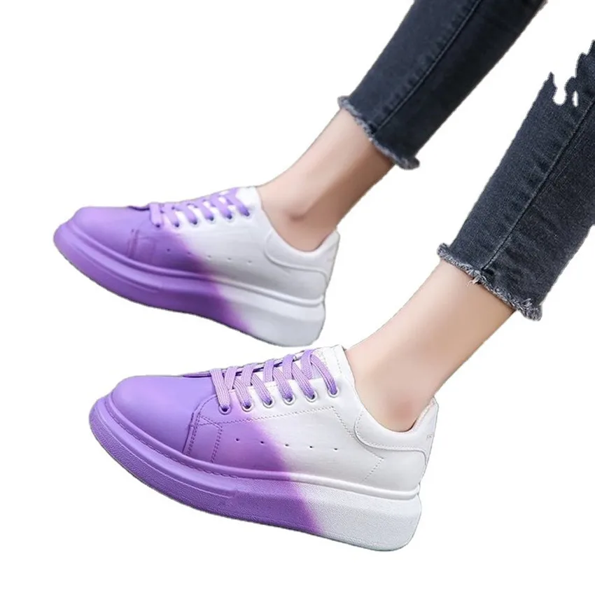

Women's shoes Spring 2021 New fashion gorgeous lovers casual shoes soft soles comfortable high little white shoes