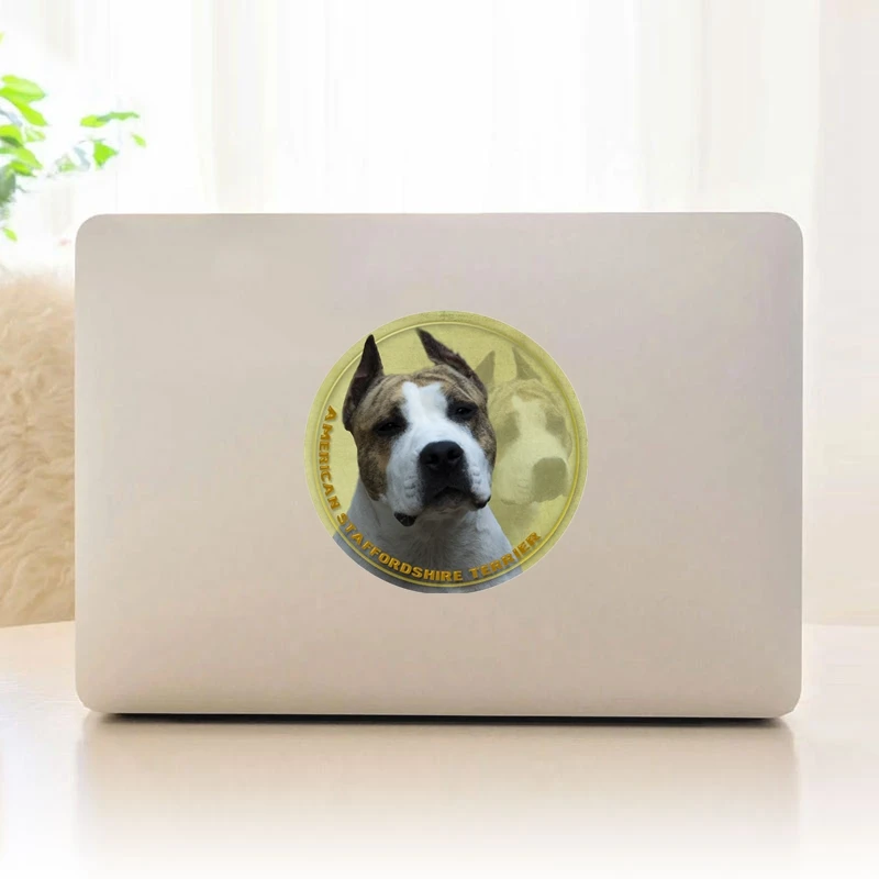 

S30306# 13CM/17CM PVC Decal American Staffordshire Terrier Car Sticker Waterproof Auto Decors for Bumper Rear Window Laptop