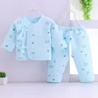 2 шт., пижамный комплект для новорожденных, с мультяшным принтом