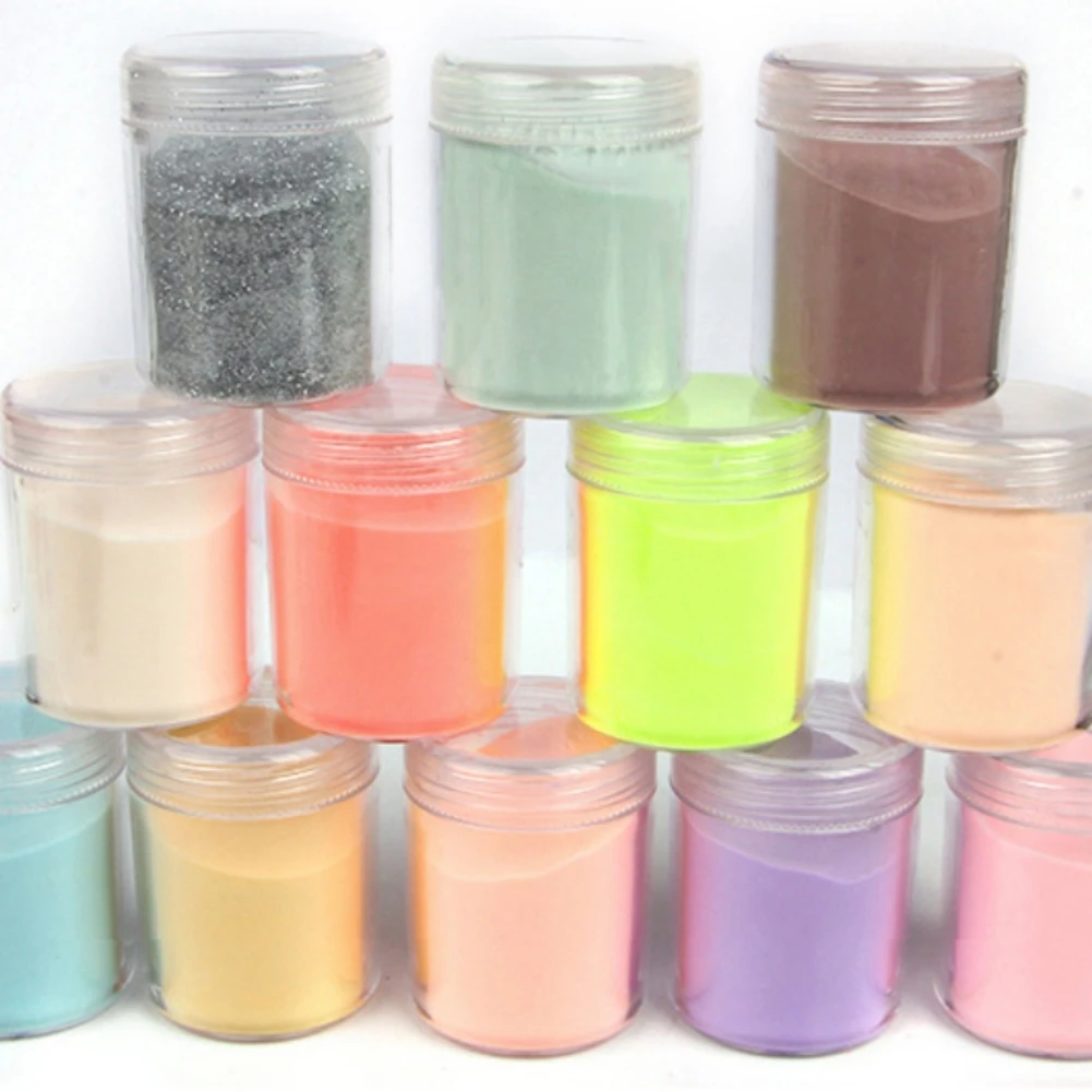 

12 Colors Dipping Powder Dip Nail Glitter Powder Pigment for Manicure Nail Powder Starter Kit 10g/Box