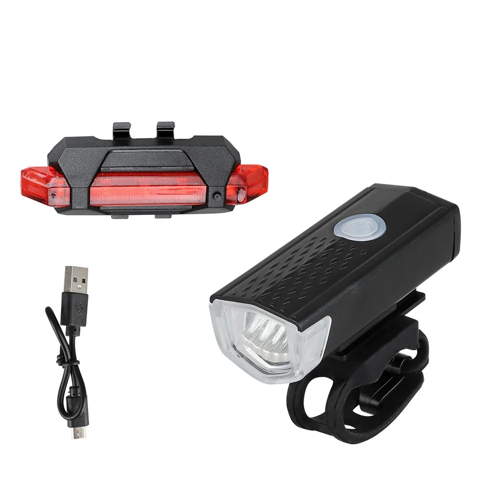 Bike Bicycle Light USB LED Rechargeable Set Mountain Cycle Front Back Lamp Flashlight | Электроника