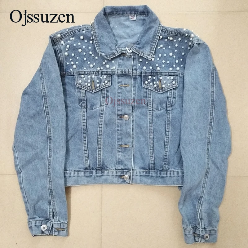 Куртка-бомбер женская джинсовая куртка большого размера 5XL | Женская одежда