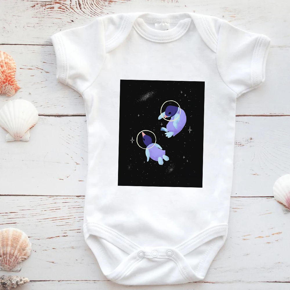 

Space Penguin Fashion Design Baby Clothes 2021 Summer Toddler Baby Boy Girl Bodysuit Harajuku Casual Overalls and Jumpsuits