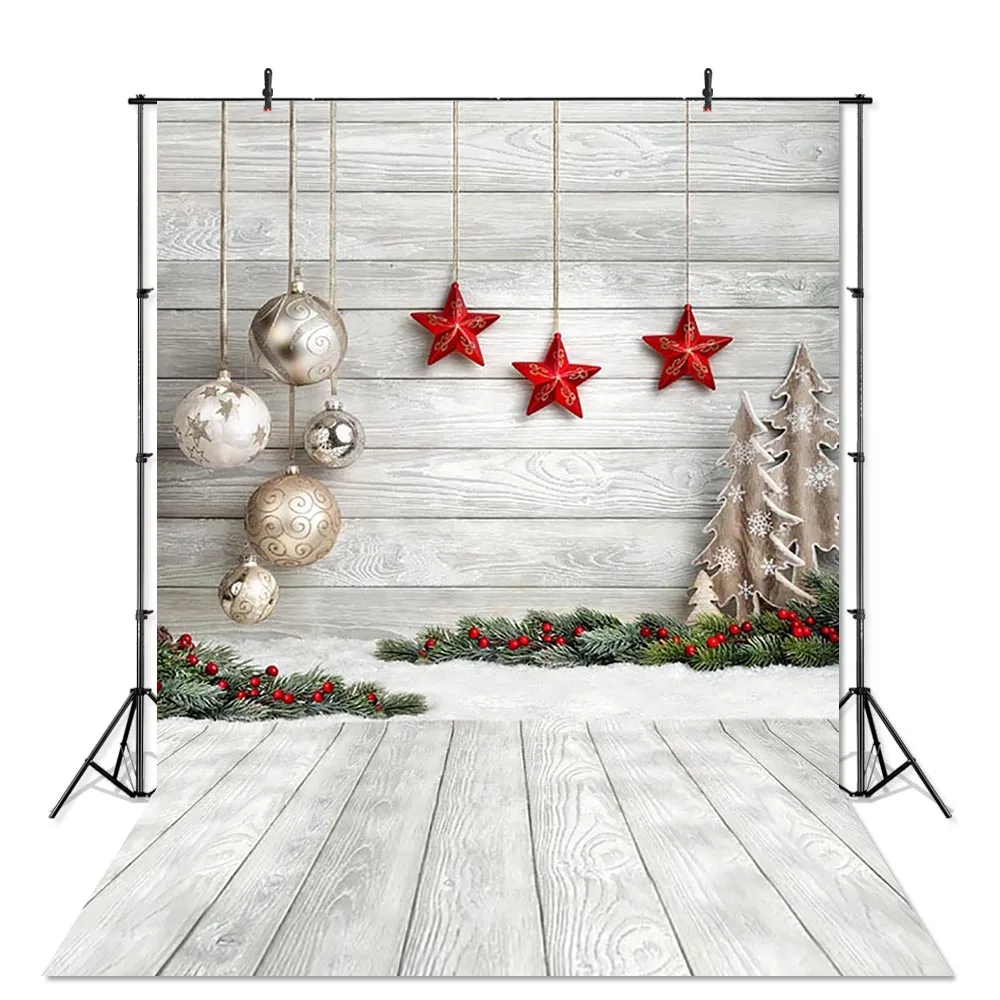 Wood Wall Рождественский фон для портретной фотографии зимнее украшение фото стенд фон для фотографической печати - Цвет: Wood Wall