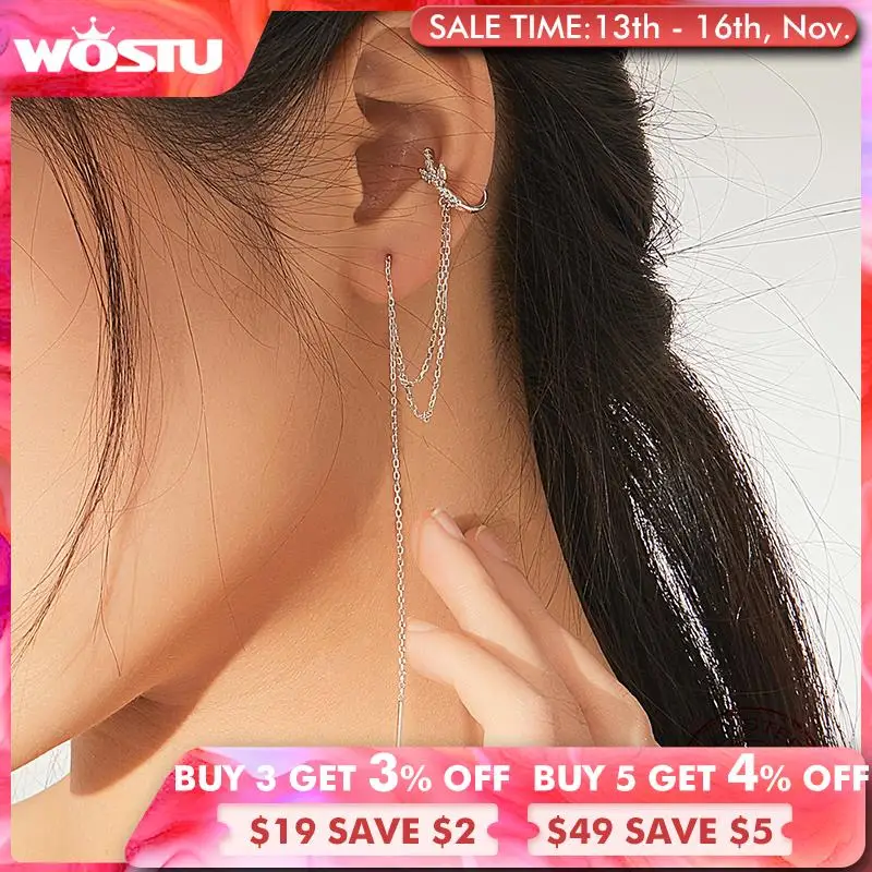 Женские серьги-Клипсы из серебра 925 пробы с фианитом | Украшения и аксессуары