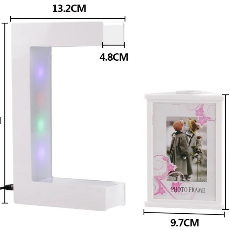 Новинка 2021 необычная белая фоторамка с магнитной левитацией. Магнитная