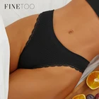 FINETOO нижнее белье без рукавов женские бразильские трусики 3D жаккардовые трусы M-2XL нижнее белье с низкой посадкой мягкие трусики женское белье