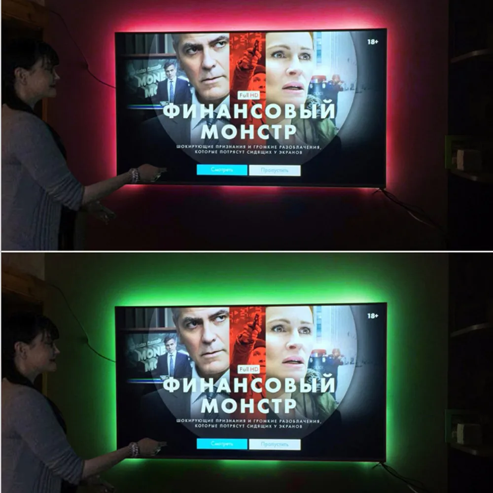 

RGB set light strip 2835 infrared 24-key 44-key infrared marquee strip 5m 10m set for indoor use...