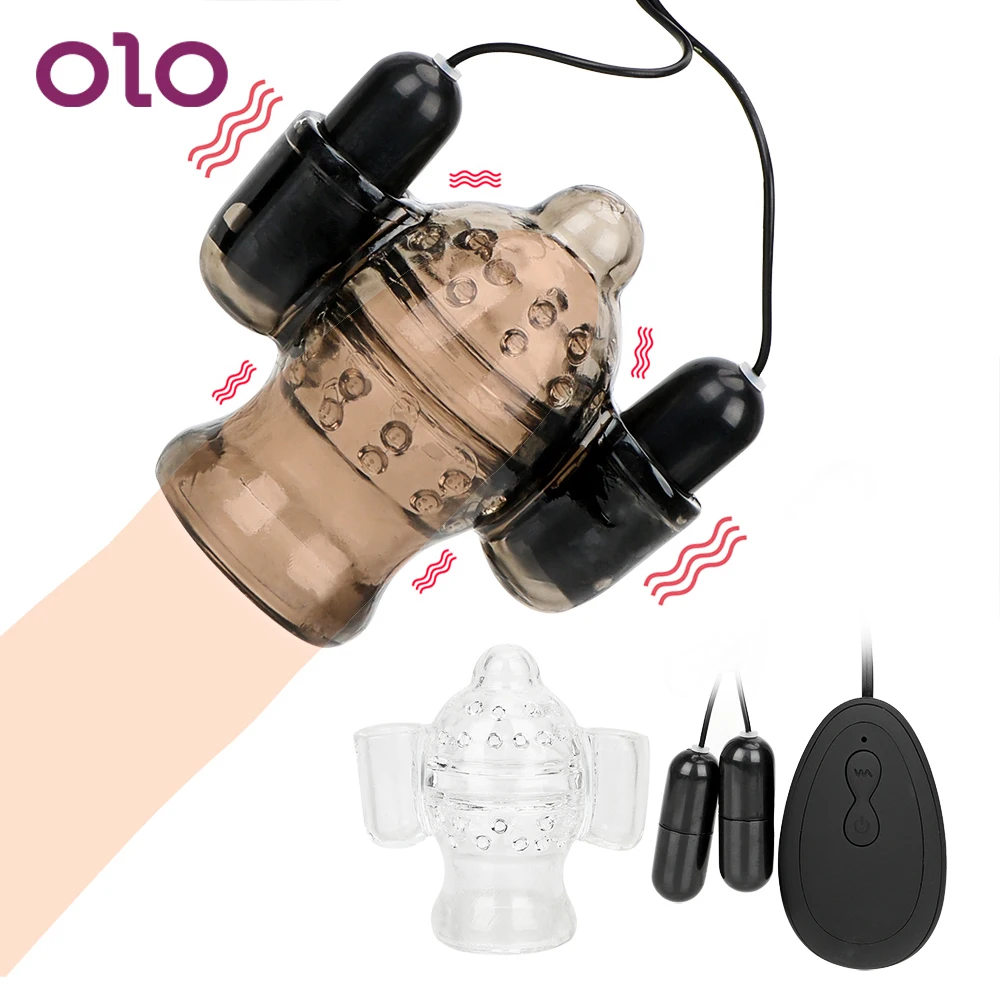 Мужской мастурбатор OLO 20 скоростей вибратор для головки пениса тренажер члена