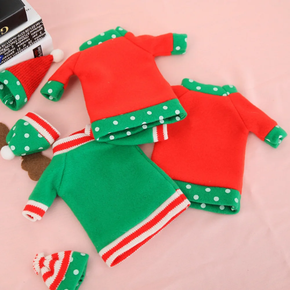 Рождественский комплект одежды из 2 предметов свитер на бутылку крышка