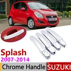 Роскошная хромированная накладка на дверную ручку для Suzuki Splash 2007  2014, аксессуары для автомобиля, Набор наклеек, 2008 2010 2011