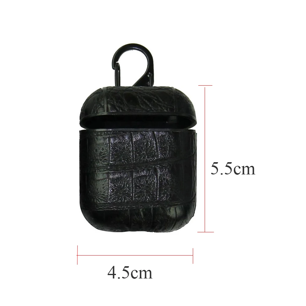 

Crocodile Grain Leather Earphones Case for Apple AirPods Earphone Protective Case Skin Cover Hot Sleeve Wrap Shock Proof