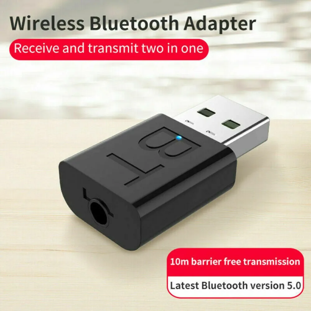 

Wireless Audio Transmitter Receiver 2 In 1 Adapter With 3.5mm Cable For Car TV Earphone Speaker Aux Bluetooth-Compatible 5.0