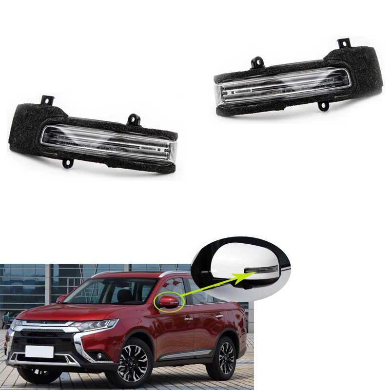 

DHBH-Car LED Amber Rear View Mirror Turn Signal Light Indicator Lamps for Mitsubishi Outlander 2013-2019 Lancer 2016