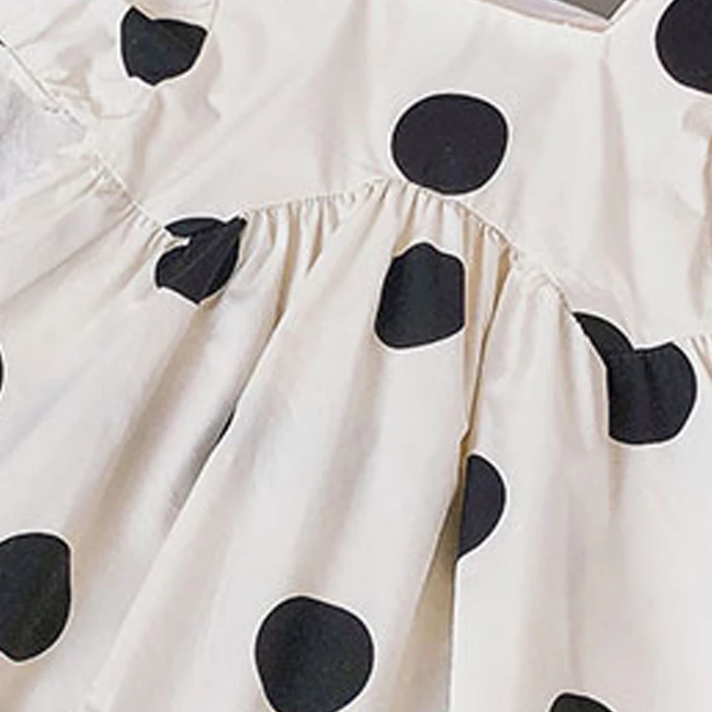

Girls Polka Dot Fashion Dress 2021 New Summer Children Casual Clothes Kids Party Princess Vestidos Baby Girls Costumes 3-7Y