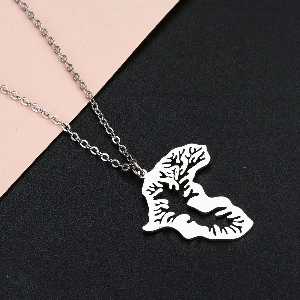 2021 Африка Карта кулон ожерелье для мужчин и женщин из Эфиопии ювелирное изделие