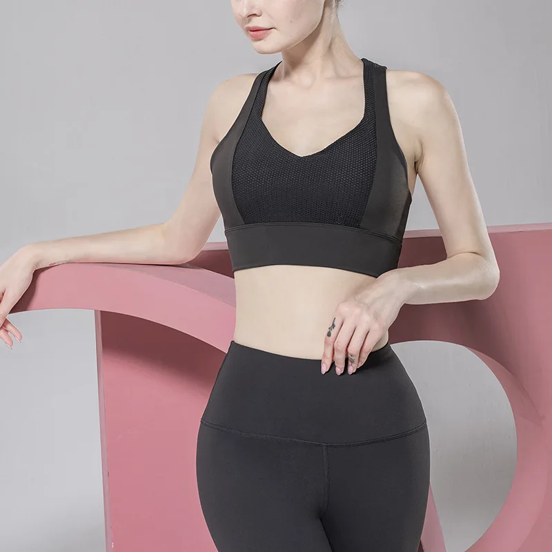 

Peachmiss New Sports Bra Breathable High-elastic Cross-back Waistcoat Sports Wear for Women Gym Running Fitness Yoga Crop Tops