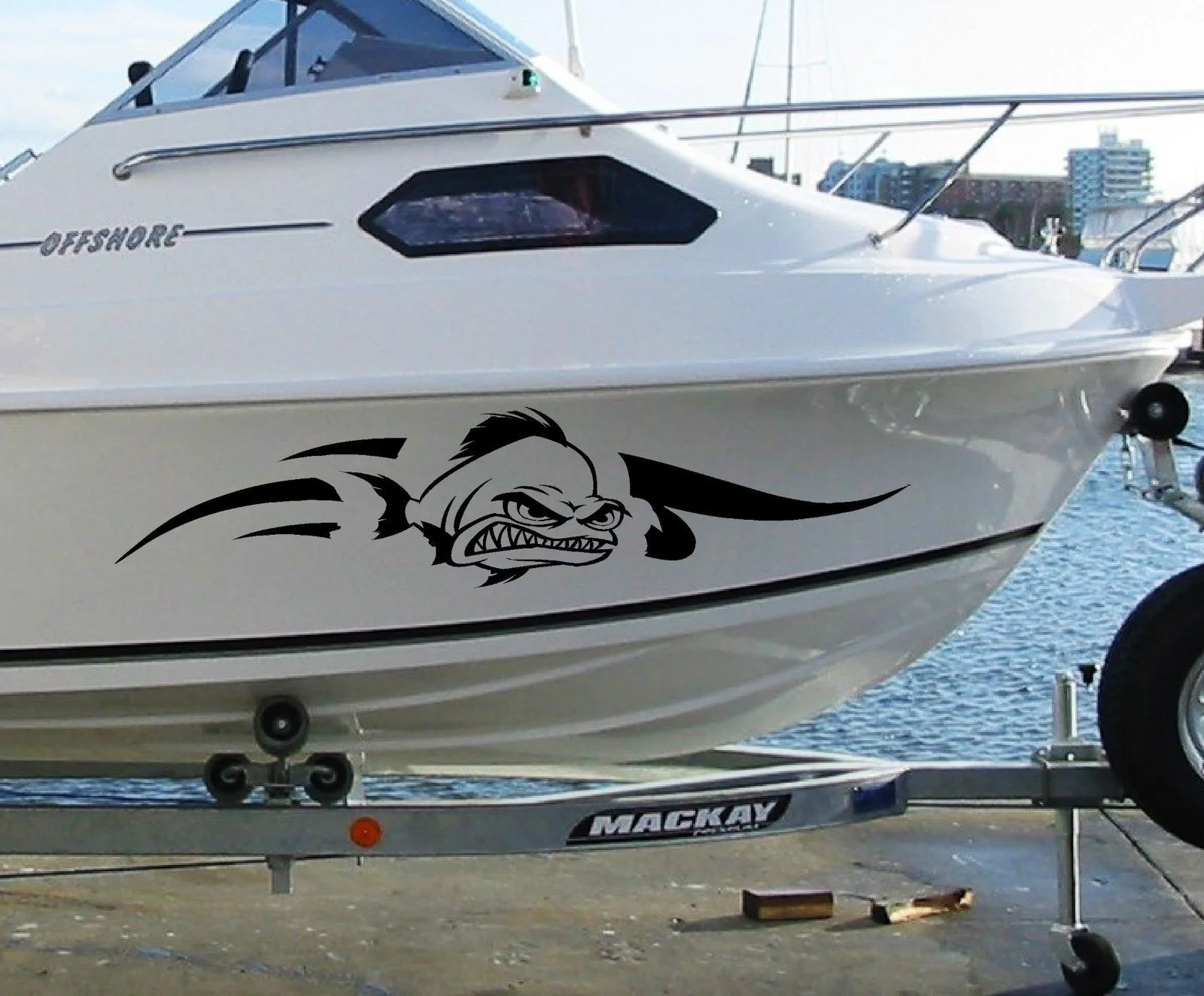 

For Huge 900mm Fishing BOAT FISH Stickers Marine Vinyl Tackle Box Cabin or Hull