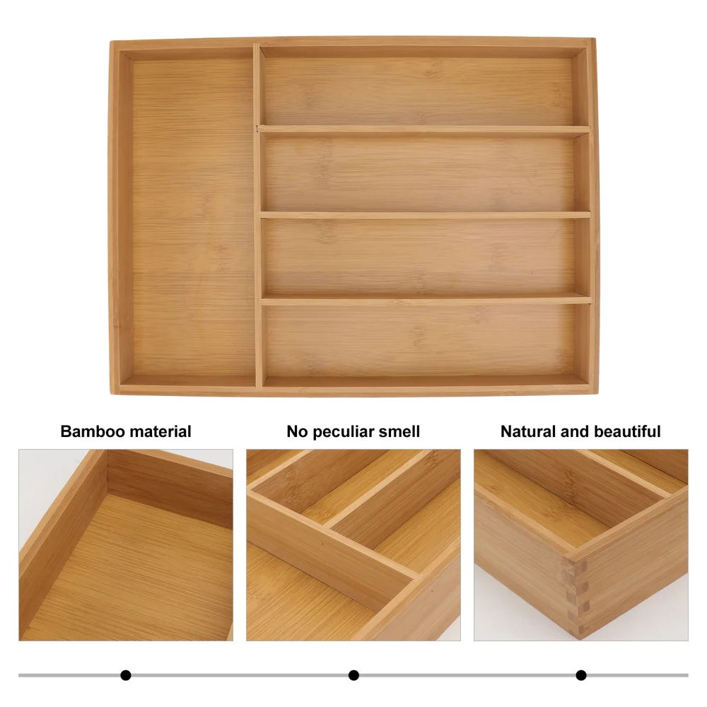 

1pc Chopstick Fork Storage Case Wooden Fork Container Kitchen Supply (Wood)