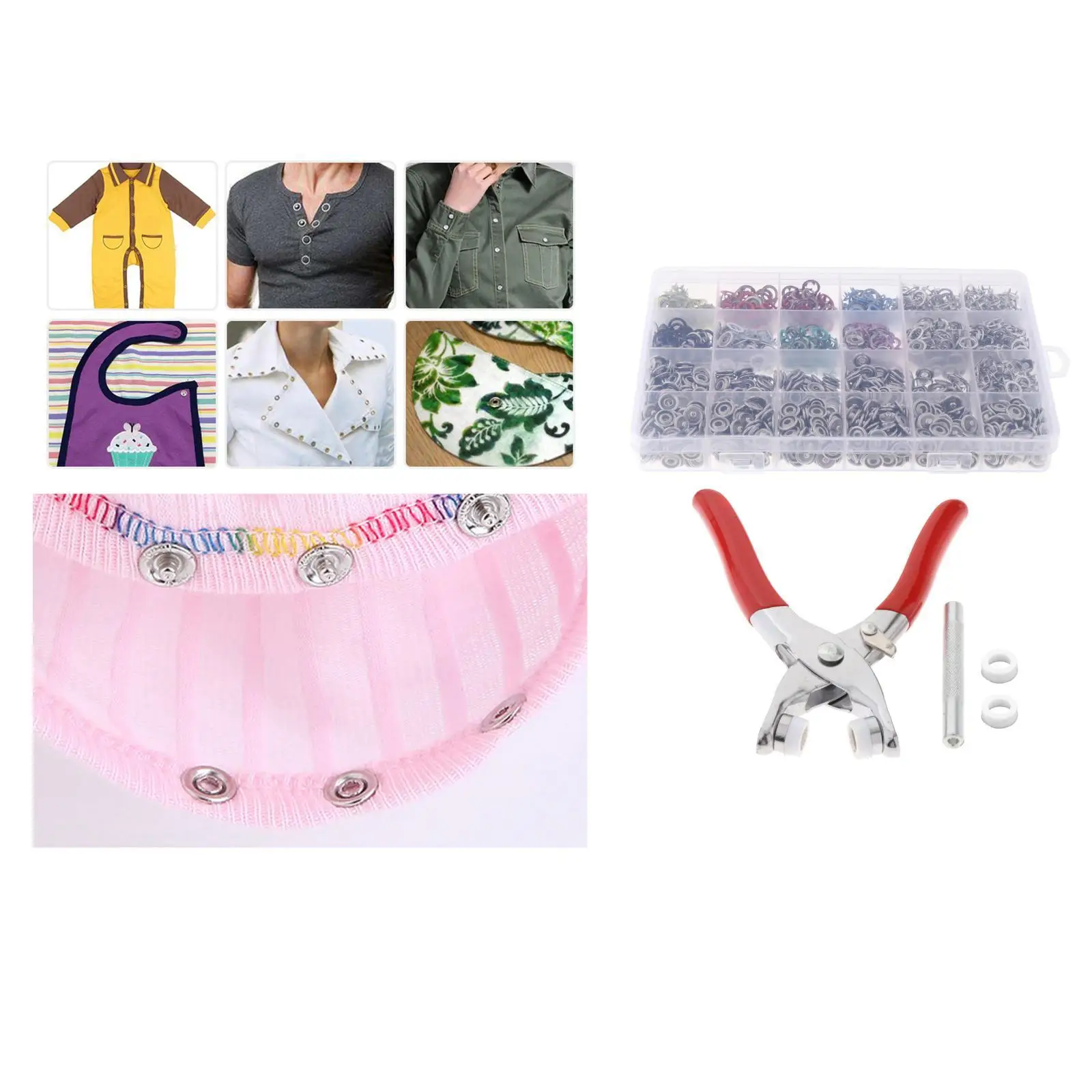 

400 комплектов защелкивающихся кнопок, сверхмощный набор кнопок