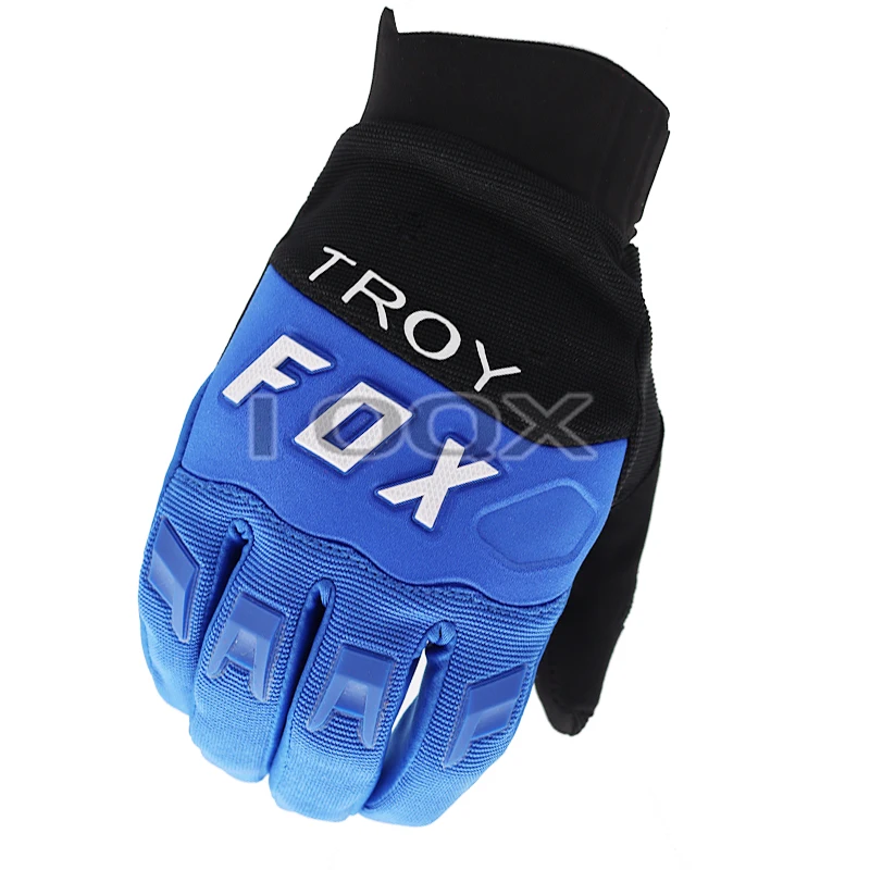 

2021 Troy Fox MX/ATV/MTB/MBX/DH Glove Motocross Motorbike Mountain Bicycle Offroad Racing Blue Black Gloves