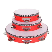 3 pcs tambourines 6710inch tambourines bell instrument drumhand held drum bell percussion for partyktvconcertetc