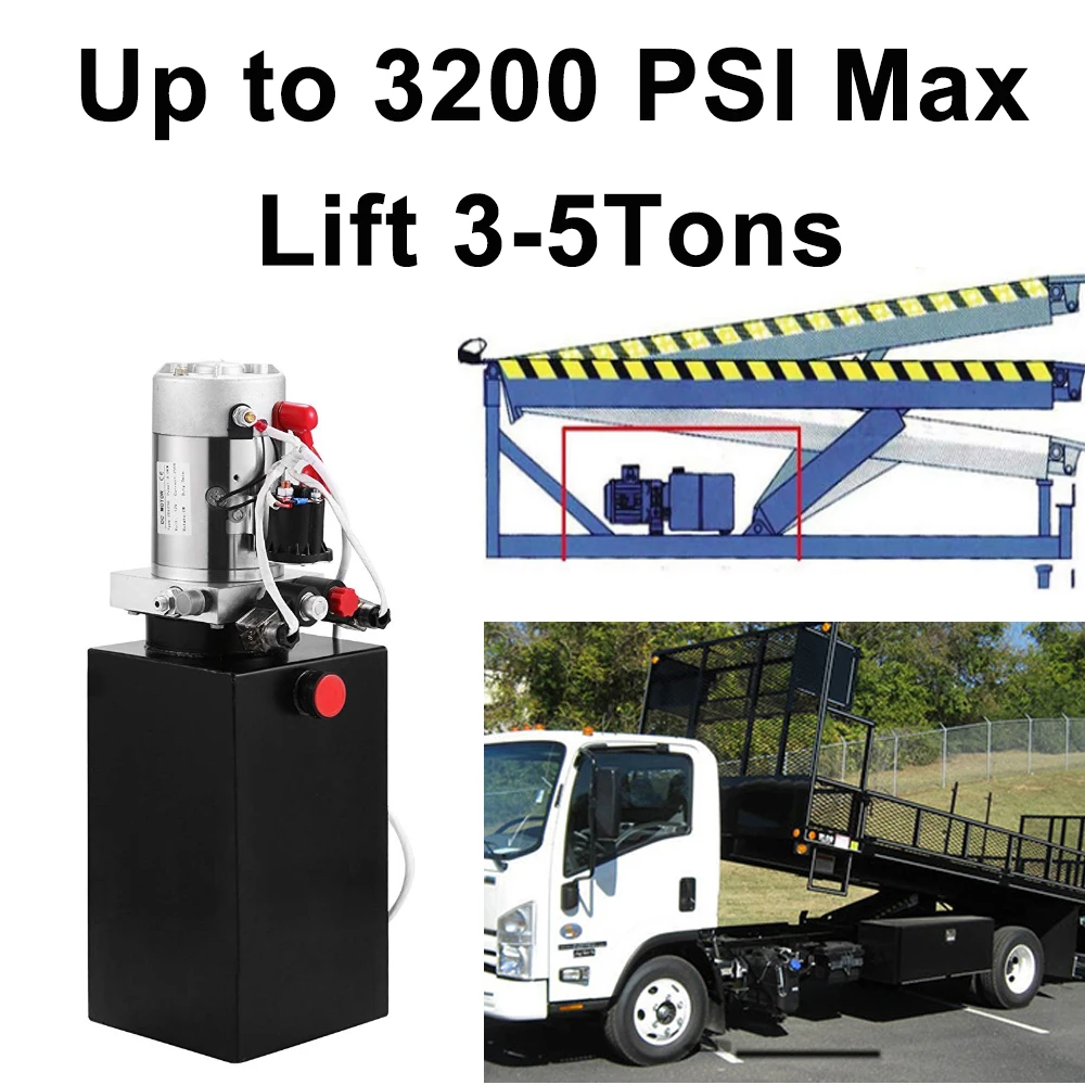 Электрический гидравлический насос с двойным действием 6л блок питания