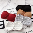 Бюстгальтер без бретелек с красивой перекрестной спинкой, бюстгальтер с запахом на груди, антибликовый спортивный однотонный Круглый топ-труба с одним словом