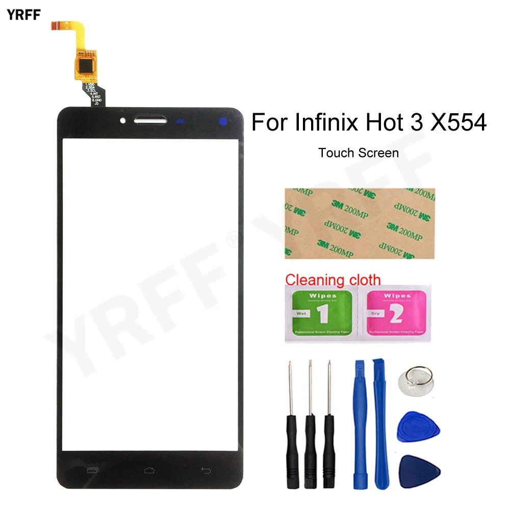 new mobile touch screens for infinix hot 3 x554 touch screen digitizer panel lens sensor phone repair parts tools 3m glue free global shipping