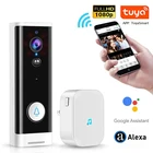 Беспроводной дверной звонок Wi-Fi с ночным видением WANLIN Tuya 1080P, IP-камера с пассивным ИК-датчиком, умная жизнь, поддержка Alexa Google Home