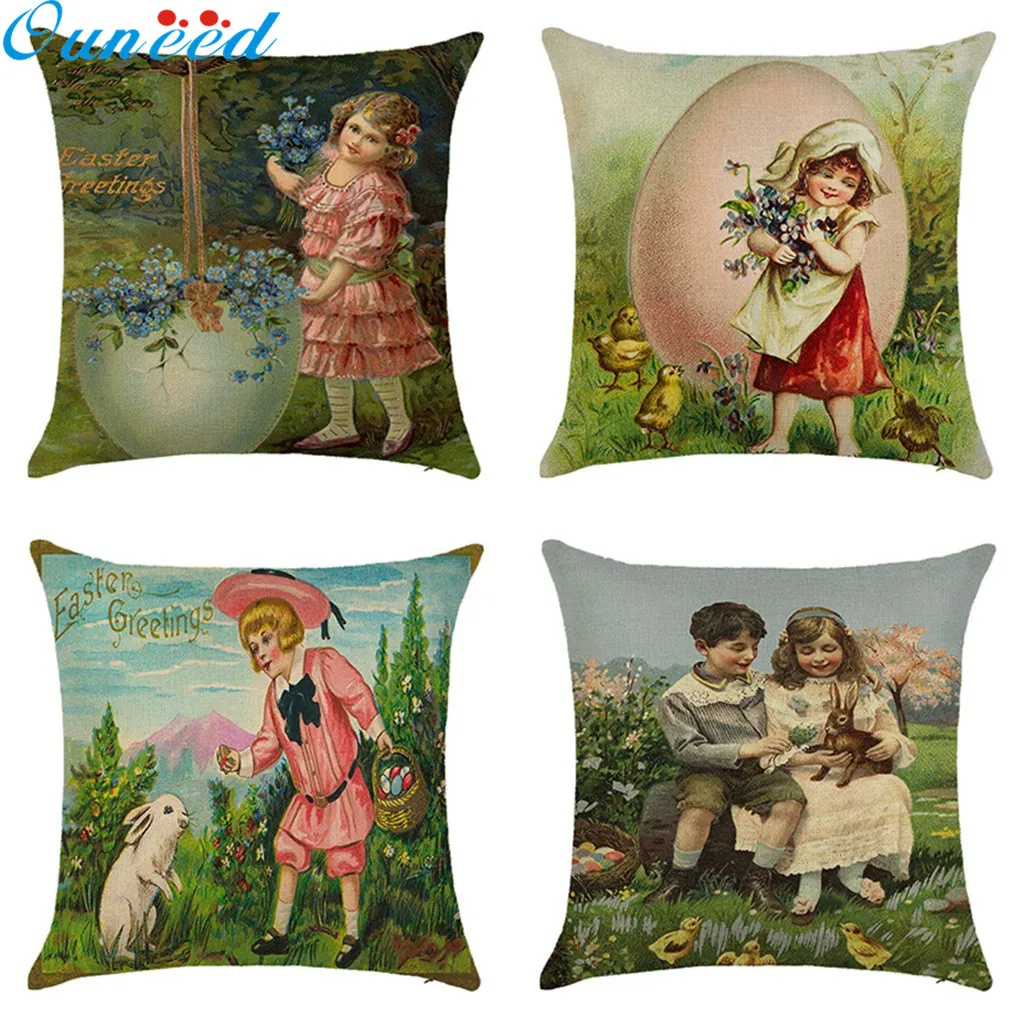 Чехол для дивана Ouneed льняная наволочка с принтом в виде сада мальчиков и девочек