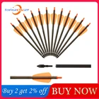 61224 шт. 515 дюймов карбоновый арбалет со стрелкой болты 2 шт. пластиковые перья стрелы для стрельбы из лука для стрельбы из арбалета